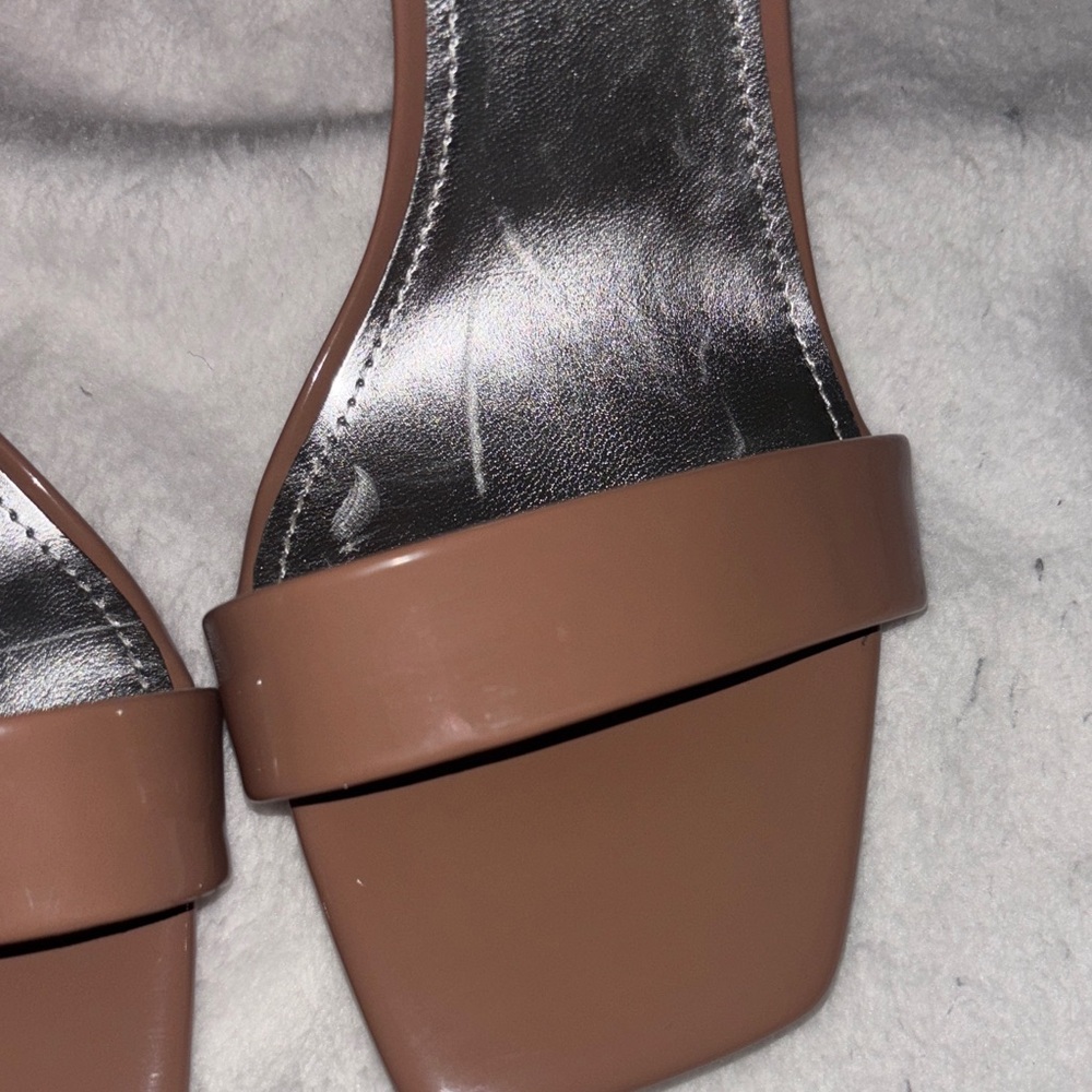 Nine West Brown Patent Heels